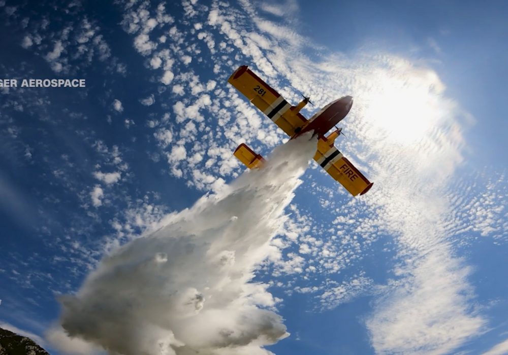 Civil Drone Collides Midair with Super Scooper